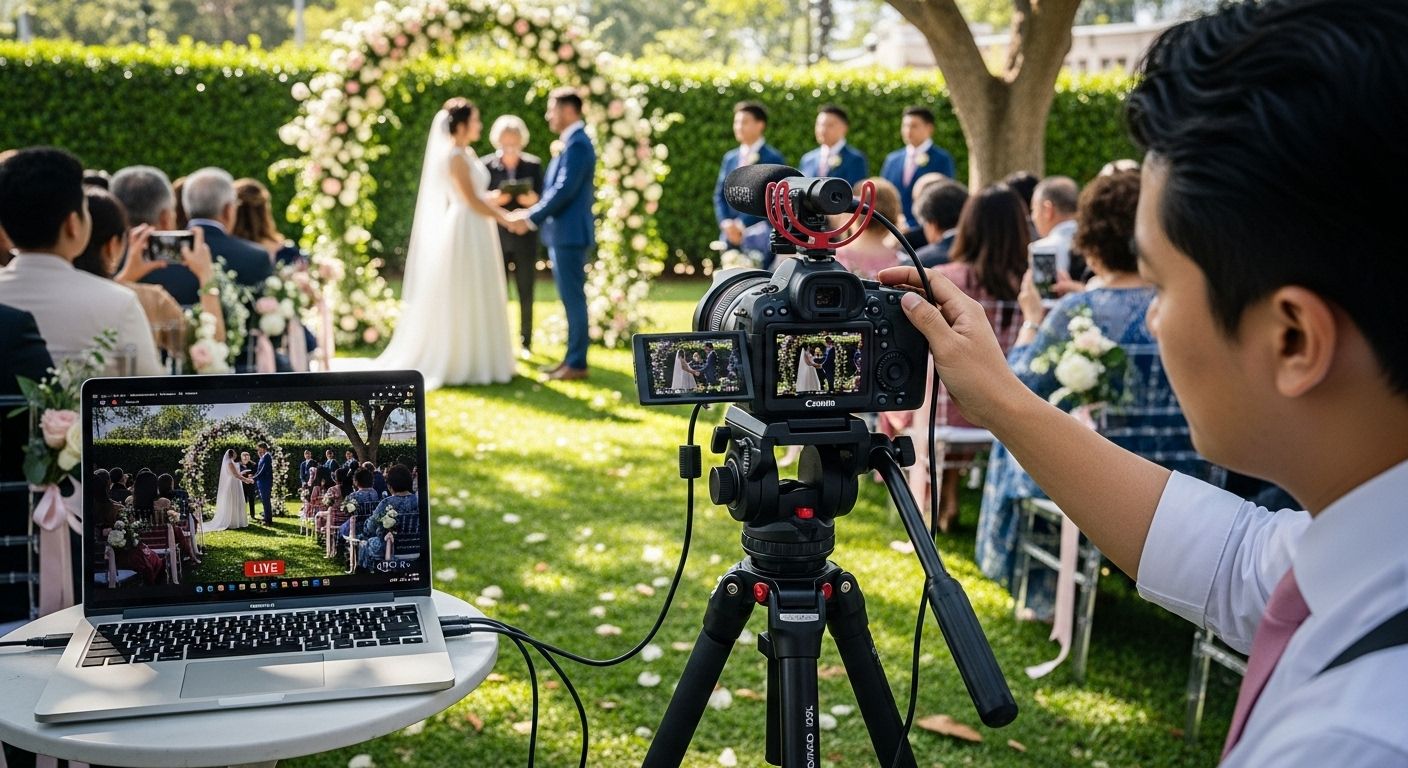 live streaming your wedding, setup